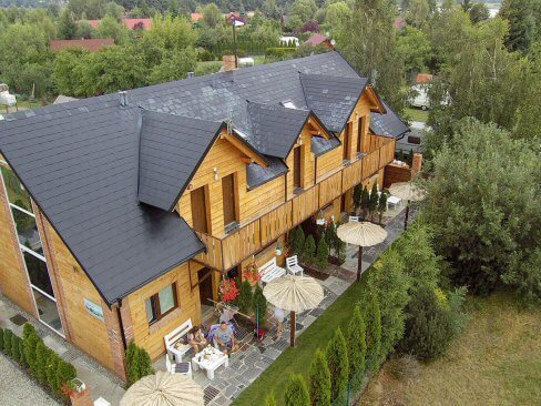 Wczasy w Cichowie - ośrodek, widok z góry